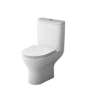 Унитаз-компакт без ободка с сиденьем микролифт Damixa DX36C8601SC Scandinavian Pure
