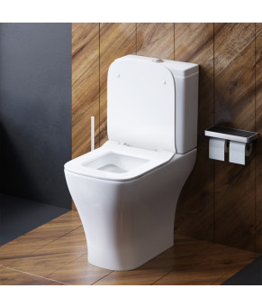 Унитаз-компакт безободковый с сиденьем микролифт Damixa DX78C8600SC Titan