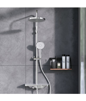 Душова система з термостатом змішувачем-полицею Damixa 947760000 Apollo