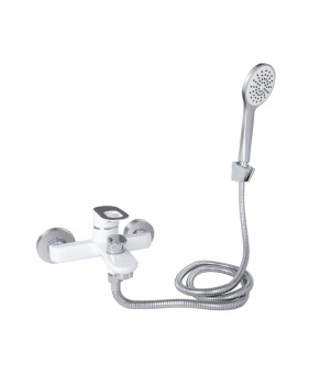 Смеситель для ванны Lidz Latwa 006 с душовым гарнитуром White (LDLAT006WHI45424)