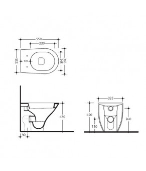 Унитаз Kerasan Aquatech 3716
