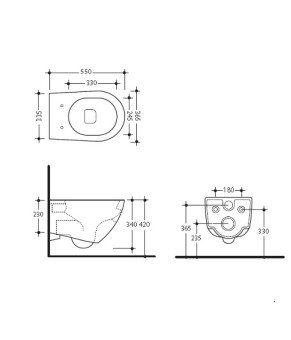 Унитаз Kerasan Aquatech 3715