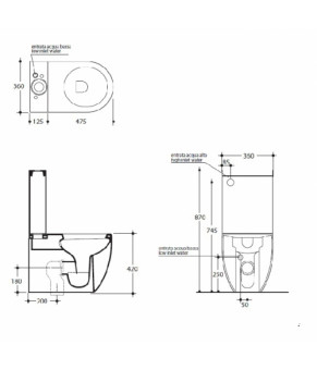 Унитаз для моноблока Kerasan Flo 3117
