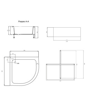Душевой поддон Lidz KAPIELKA ST90x90x26 (средний, акрил)