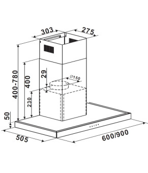 Витяжка Fabiano Linea 60 Silent Inox 8105.402.1674