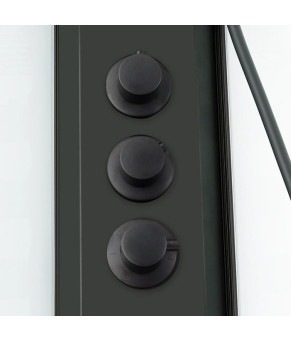 Душевой бокс DUSEL AVENUE Black Matt 950x950x2100 стекло прозрачное, без крыши (558004)