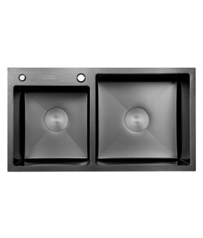 Мийка кухонна з нержавіючої сталі SS304 DS50878-1LNB 780*430*220 Left (Nano Black)