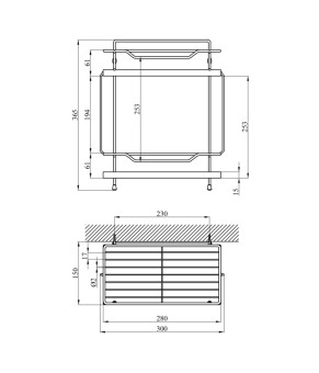 Полиця для ванної кімнати Kroner KRM Rizze - ACC330-2