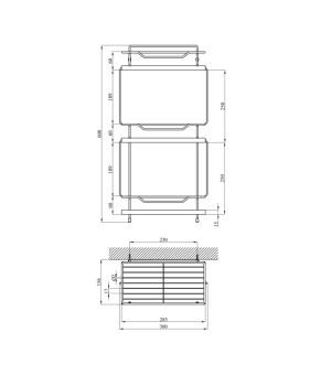 Полиця для ванної кімнати Kroner KRM Rizze - ACC330-3