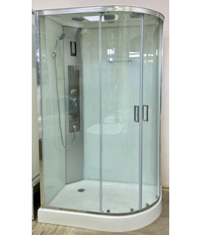 Душевой бокс Veronis BN-4-120 White Chrome L Ліва 120х80х215 см (VE-BN4120WHITELCHR)