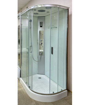 Душевой бокс Veronis BN-4-120 White Chrome L Ліва 120х80х215 см (VE-BN4120WHITELCHR)