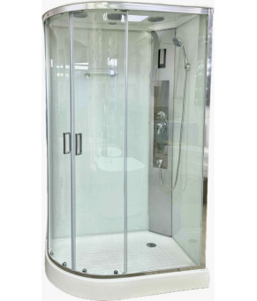 Душевой бокс Veronis BN-4-120 White Chrome R Права 120х80х215 см (VE-BN4120WHITERCHR)