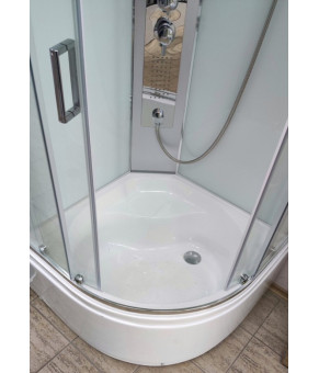 Душовий бокс Veronis BV-4-100 white (chrome) 100*100 (VE-BV4100WHITECHR)