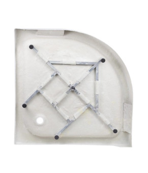 Душевой поддон Lidz Kapielka 90x90x14 см, низкий, полукруг / R550 с сифоном