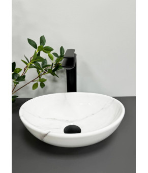 Умывальник (раковина) VBI PARMA S MARBLE NATURE GLOSSY накладной