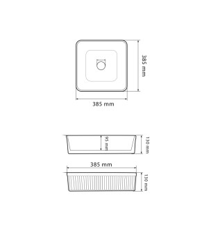 Умывальник (раковина) VBI BOLZANO WHITE накладной