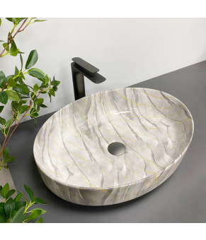 Умывальник (раковина) VBI UDINE STONE GLOSSY накладной