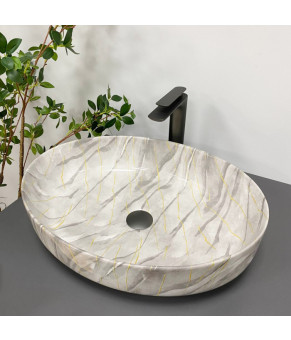 Умывальник (раковина) VBI UDINE STONE GLOSSY накладной