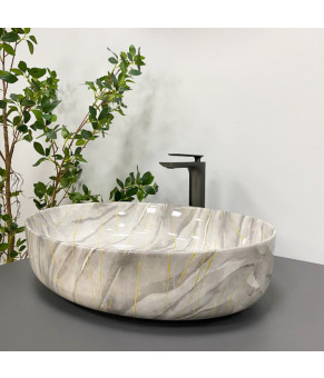 Умывальник (раковина) VBI UDINE STONE GLOSSY накладной