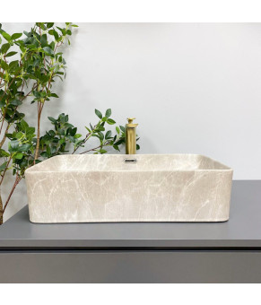 Умывальник (раковина) VBI ARABBA M BEIGE STONE MATT накладной