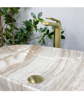 Умывальник (раковина) VBI RAVENNA TRAVERTINE GLOSSY накладной