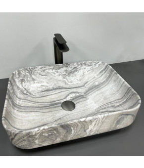 Умывальник (раковина) VBI PALERMO GREY ONYX GLOSSY накладной