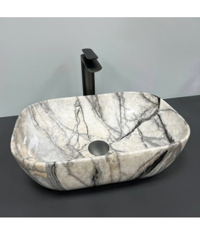 Умывальник (раковина) VBI RAVENNA LIGHT GREY ONYX GLOSSY накладной