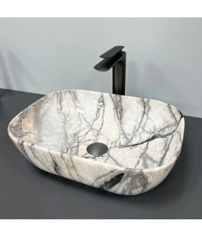 Умывальник (раковина) VBI RAVENNA LIGHT GREY ONYX GLOSSY накладной