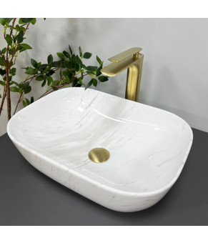 Умывальник (раковина) VBI RAVENNA MARBLE NATURE GLOSSY накладной