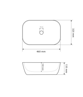 Умывальник (раковина) VBI RAVENNA MARBLE NATURE GLOSSY накладной