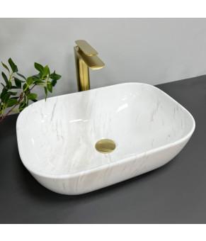 Умывальник (раковина) VBI RAVENNA MARBLE NATURE GLOSSY накладной
