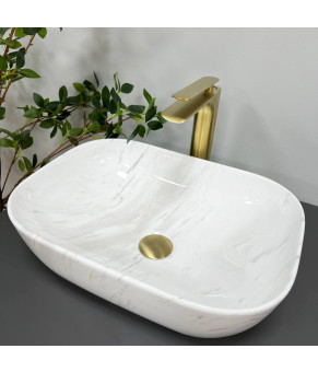 Умывальник (раковина) VBI RAVENNA MARBLE NATURE GLOSSY накладной