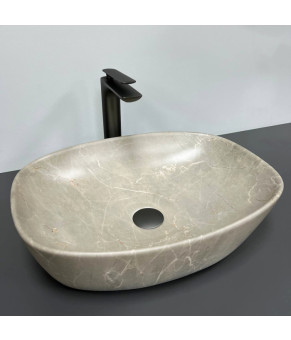 Умывальник (раковина) VBI OLBIA BEIGE STONE MATT накладной