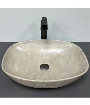 Умывальник (раковина) VBI OLBIA BEIGE STONE MATT накладной