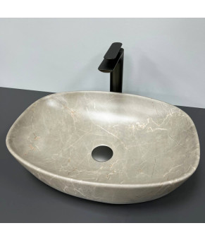Умывальник (раковина) VBI OLBIA BEIGE STONE MATT накладной