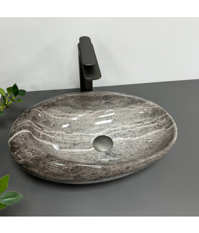 Умывальник (раковина) VBI VICENZA DARK STONE GLOSSY накладной