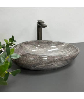 Умывальник (раковина) VBI VICENZA DARK STONE GLOSSY накладной
