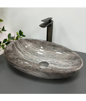Умывальник (раковина) VBI VICENZA DARK STONE GLOSSY накладной