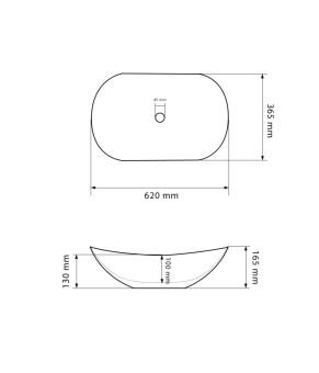 Умывальник (раковина) VBI TURIN GRANIT MATT накладной
