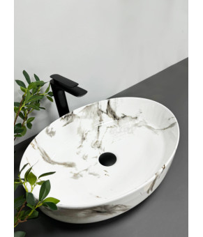 Умывальник (раковина) VBI UDINE CARRARA GLOSSY накладной