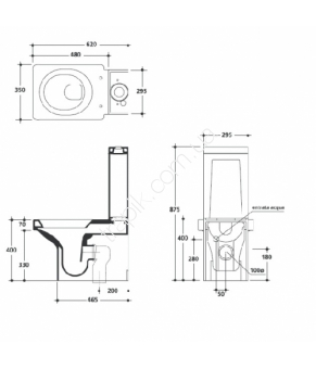 Бачок Kerasan Cento Rettangolare 3582