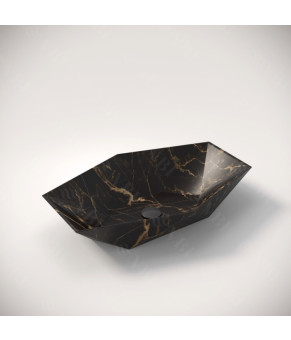 Умывальник (раковина) VBI VENEZIA S MARBLE BLACK MATT накладной