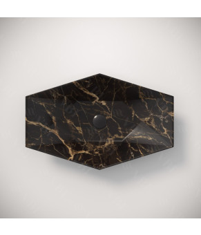 Умывальник (раковина) VBI VENEZIA S MARBLE BLACK MATT накладной
