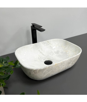 Умывальник (раковина) VBI RAVENNA LIGHT STONE GLOSSY накладной