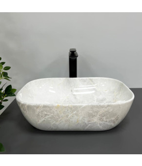 Умывальник (раковина) VBI RAVENNA LIGHT STONE GLOSSY накладной