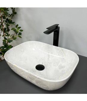 Умывальник (раковина) VBI RAVENNA LIGHT STONE GLOSSY накладной