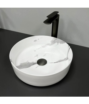 Умывальник (раковина) VBI PRATO MARBLE NATURE GLOSSY накладной