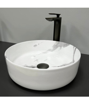 Умывальник (раковина) VBI PRATO MARBLE NATURE GLOSSY накладной