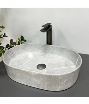 Умывальник (раковина) VBI VERONA 50 GREY STONE GLOSSY накладной