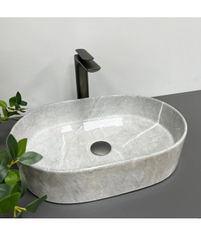 Умывальник (раковина) VBI VERONA 50 GREY STONE GLOSSY накладной